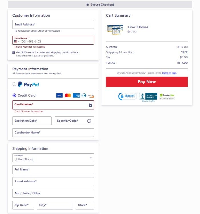 Xitox secure payment